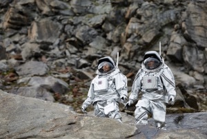 Analog astronauts walking on a glacier in Austria (source: Österreichisches Weltraum Forum/Flickr).