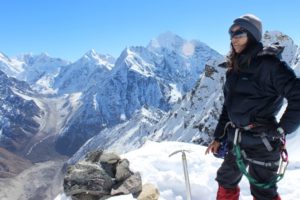 Gunjan Silwal, 29, during a research expedition to Yala glacier.