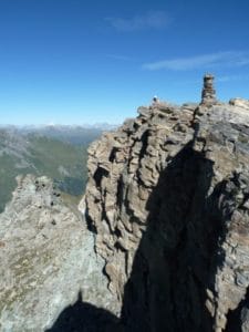 Botanist working on Piz Tomuel in Safiental Switzerland in 2010. Photo: Sonja Wipf/SLF, Switzerland.